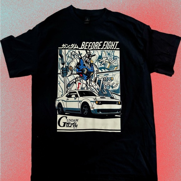 Gundam Hellcat Dodge Unisex T-Shirt - Picture 1 of 6